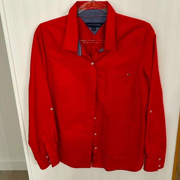 Long sleeve Tommy Hilfiger button up top - Picture 1 of 6